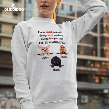 Personalized Dog Gift Idea - 3 Dog Every Snack You Make 3 For Dog Lovers - Standard Crew Neck Sweatshirt